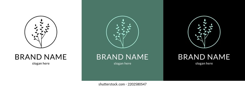 Modern tree symbol. Vector illustration.