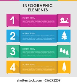 Modern trees infographic template. infographic design with trees icons includes pine tree, pine-tree. can be used for presentation, diagram, annual report, web design.