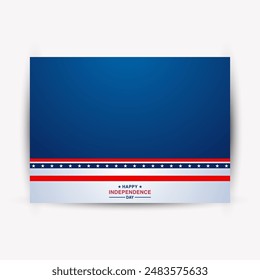 Modern trend 4th of July Happy Independence Day of United States of America with American Flag vector illustration background