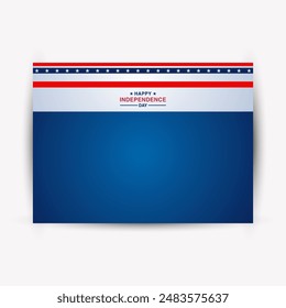 Modern trend 4th of July Happy Independence Day of United States of America with American Flag vector illustration background