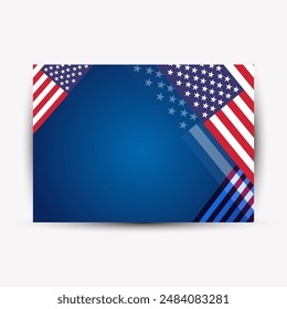 Modern trend 4th of July Happy Independence Day of United States of America with American Flag vector illustration background