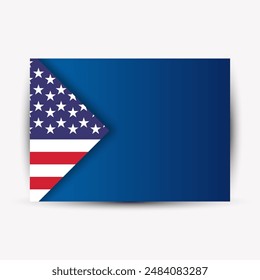 Modern trend 4th of July Happy Independence Day of United States of America with American Flag vector illustration background