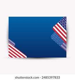 Modern trend 4th of July Happy Independence Day of United States of America with American Flag vector illustration background element vector