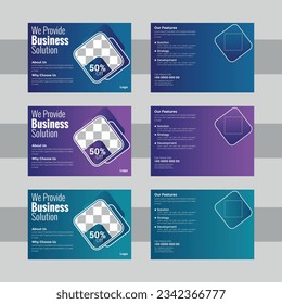 modern trend clean and simple minimal post card design template vector file print layout 
