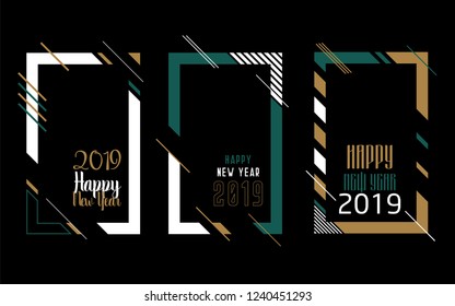 Modern trend in the graph. vector illustration. New Year 2019. Colorful dynamic hipster graphics