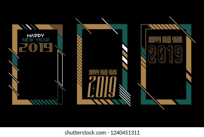 Modern trend in the graph. vector illustration. New Year 2019. Colorful dynamic hipster graphics
