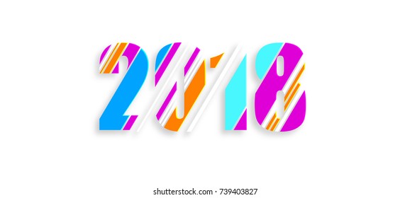 Modern trend in the graph. vector illustration. with Christmas and a New Year 2018. Colorful dynamic hipster graphics. Frame for the design of booklets, posters, cards
