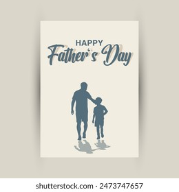 Modern trend World Father's Day  International Days  celebration  Poster Design element vector