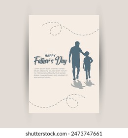 Modern trend World Father's Day  International Days  celebration  Poster Design element vector