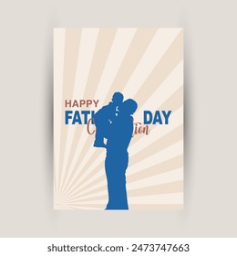 Modern trend World Father's Day  International Days  celebration  Poster Design element vector