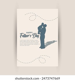 Modern trend World Father's Day  International Days  celebration  Poster Design element vector