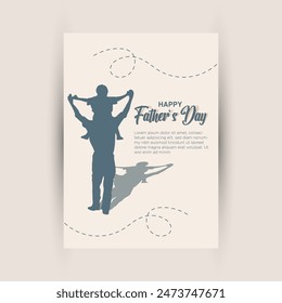 Modern trend World Father's Day  International Days  celebration  Poster Design element vector
