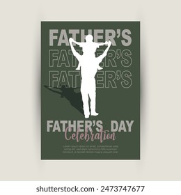 Modern trend World Father's Day  International Days  celebration  Poster Design element vector