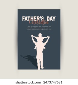 Modern trend World Father's Day  International Days  celebration  Poster Design element vector