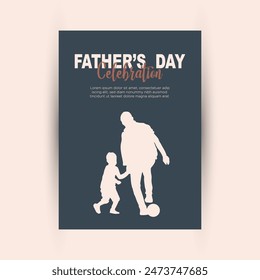 Modern trend World Father's Day  International Days  celebration  Poster Design element vector