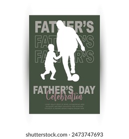 Modern trend World Father's Day  International Days  celebration  Poster Design element vector