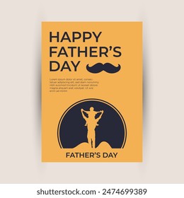 Modern trend World Father's Day  International Days  celebration  Poster Design element vector