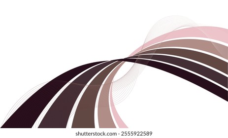 Modern trending abstract background with  ribbon of line. Fold line abstract background. Abstract of flying line. Template for design presentation, flyer, card, web page. Vector illustration EPS10