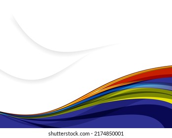 Modern trending abstract black background with curving bright full color ribbon of liquid paint. Template for design presentation, flyer, card, web page. Vector illustration EPS10
