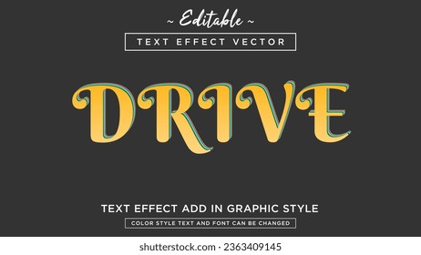 Modern and trending style text effect vector fully editable