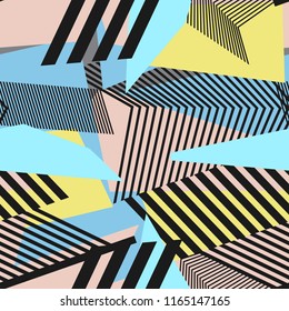 modern trendy abstract seamless pattern with stripes