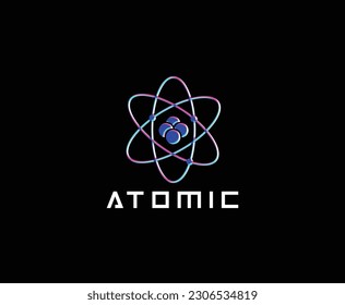 Moderne Design-Vorlage für das Atom-Logo