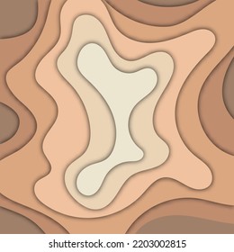 Modern and trendy background. Abstract design with wave shapes in a paper cut style. Background template for your design, with space for your text. 