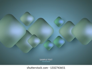 Modern trendy background of colored squares in the form of volumetric convex shapes. Bright colorful, luminous colors. Design of abstract textiles, wallpaper, flyers, business card, web design.