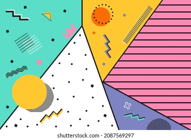 Modern Trendy Banners. Collection of cool vintage covers. Abstract shapes compositions banner set. Vector