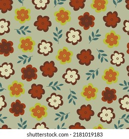 Diseño moderno y moderno de diseño de patrones sin fisuras vectoriales florales. Flores elegantes y ramas de textura de hojas para impresión textil y superficial. Fondo texturado repetitivo.