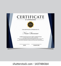 Modern trendy certificate template and background