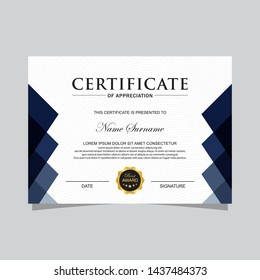 Modern trendy certificate template and background