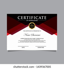 Modern trendy certificate template and background