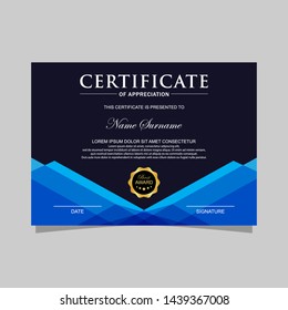 Modern trendy certificate template and background