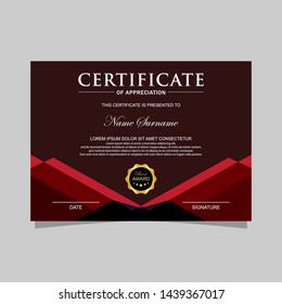 Modern trendy certificate template and background