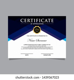 Modern trendy certificate template and background