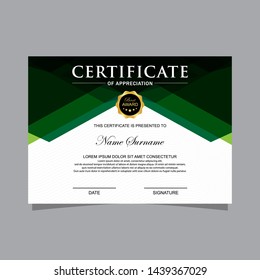 Modern trendy certificate template and background