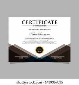 Modern trendy certificate template and background