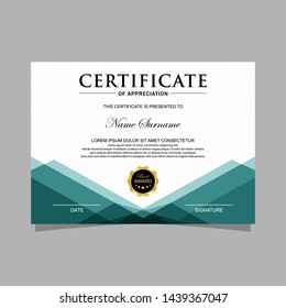 Modern trendy certificate template and background