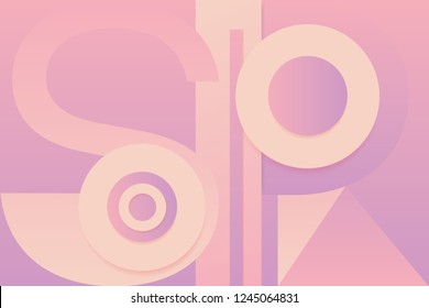 Modern trendy colorful geometric pattern background with circular and rectangular gradient shapes
