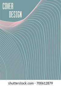 Modern trendy cover design with abstract lines with gradient. Colorful background in liquid style. For presentation, brochure, catalog, poster, book, magazine, banners, etc. Business brand set.