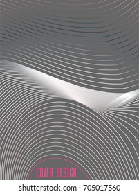 Modern trendy cover design with abstract lines with gradient. Colorful background in liquid style. For presentation, brochure, catalog, poster, book, magazine, banners, etc. Business brand set.