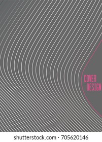Modern trendy cover design with abstract lines with gradient. Colorful background in liquid style. For presentation, brochure, catalog, poster, book, magazine, banners, etc. Business brand set.