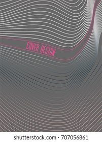 Modern trendy cover design with abstract lines with gradient. Colorful background in liquid style. For presentation, brochure, catalog, poster, book, magazine, banners, etc. Business brand set.