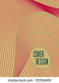 Modern trendy cover design with abstract lines with gradient. Colorful background in liquid style. For presentation, brochure, catalog, poster, book, magazine, banners, etc. Business brand set.