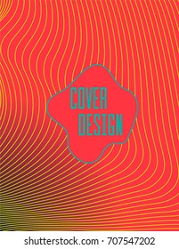 Modern trendy cover design with abstract lines with gradient. Colorful background in liquid style. For presentation, brochure, catalog, poster, book, magazine, banners, etc. Business brand set.