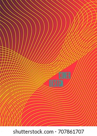 Modern trendy cover design with abstract lines with gradient. Colorful background in liquid style. For presentation, brochure, catalog, poster, book, magazine, banners, etc. Business brand set.