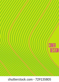Modern trendy cover design with abstract lines with gradient. Colorful background in liquid style. For presentation, brochure, catalog, poster, book, magazine, banners, etc. Business brand set.