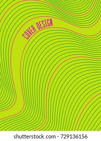 Modern trendy cover design with abstract lines with gradient. Colorful background in liquid style. For presentation, brochure, catalog, poster, book, magazine, banners, etc. Business brand set.