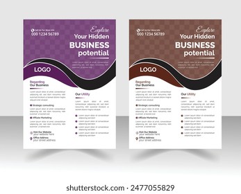 Moderner, trendiger und kreativer Corporate Multipurpose Official Business Flyer.